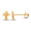 Thumbnail Image 2 of Children's Cross Stud Earrings 14K Yellow Gold