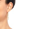 Paperclip Dangle Earrings 10K Yellow Gold