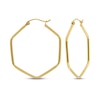 Thumbnail Image 1 of Hexagon Hoop Earrings 10K Yellow Gold