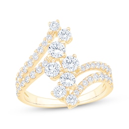KAY Lab-Grown Diamonds Bypass Scatter Ring 1-1/2 ct tw 14K Yellow Gold