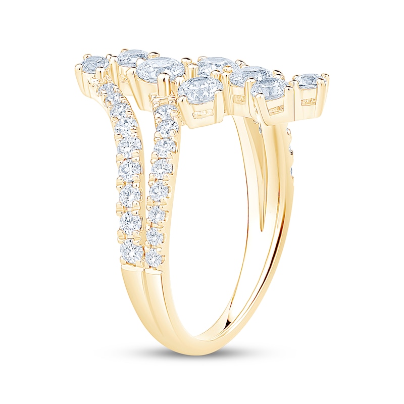 Main Image 2 of KAY Lab-Grown Diamonds Bypass Scatter Ring 1-1/2 ct tw 14K Yellow Gold