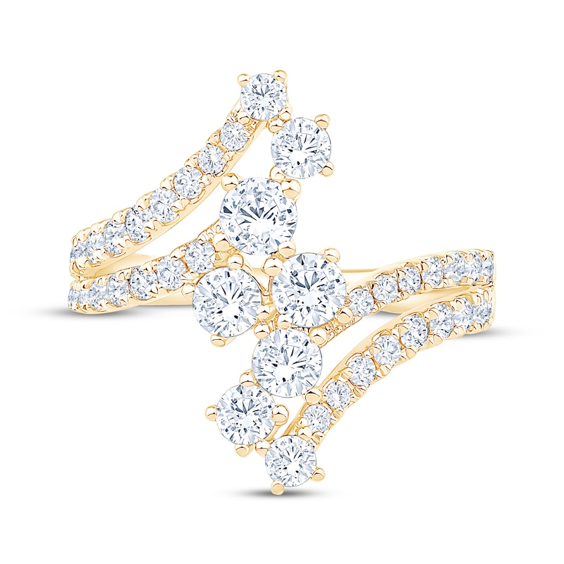 Main Image 3 of KAY Lab-Grown Diamonds Bypass Scatter Ring 1-1/2 ct tw 14K Yellow Gold