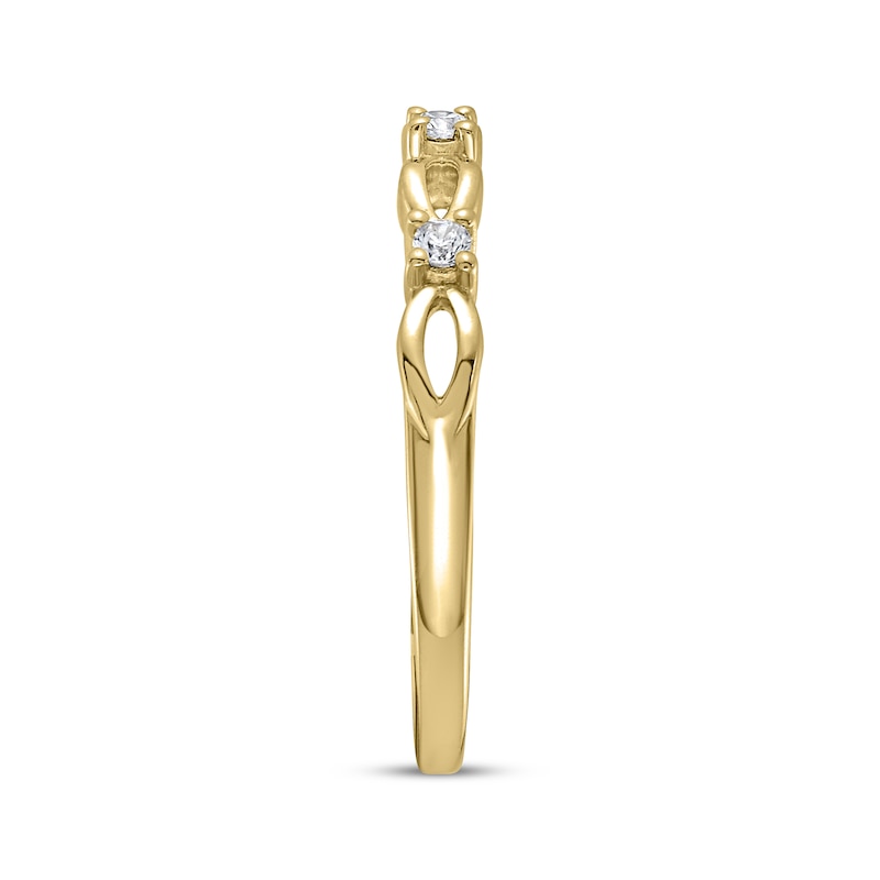 Main Image 2 of Diamond Fashion Ring 1/10 ct tw 10K Yellow Gold