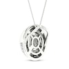 Thumbnail Image 3 of Diamond Half-and-Half Ball Necklace 1/5 ct tw Sterling Silver 19"