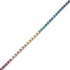 Thumbnail Image 2 of Men's Multicolor Baguette-Cut Lab-Created Gemstone Bracelet Matte Gunmetal Gray-Plated Sterling Silver 8.5"