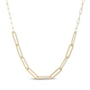 Thumbnail Image 1 of Paperclip Link Necklace Solid 24K Yellow Gold Vermeil Sterling Silver 18"