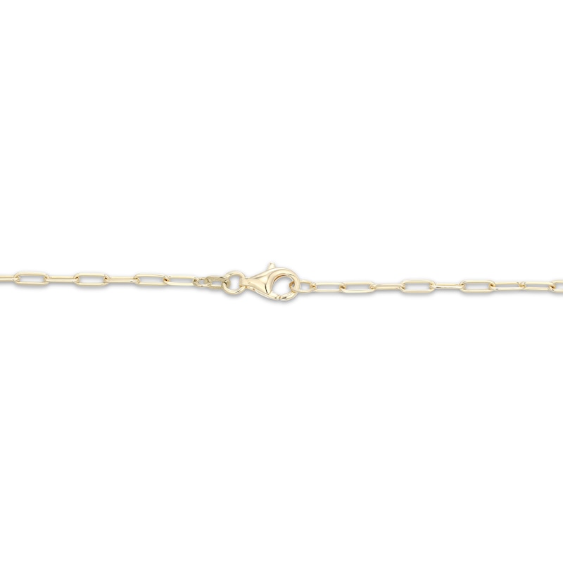 Main Image 3 of Paperclip Link Necklace Solid 24K Yellow Gold Vermeil Sterling Silver 18"