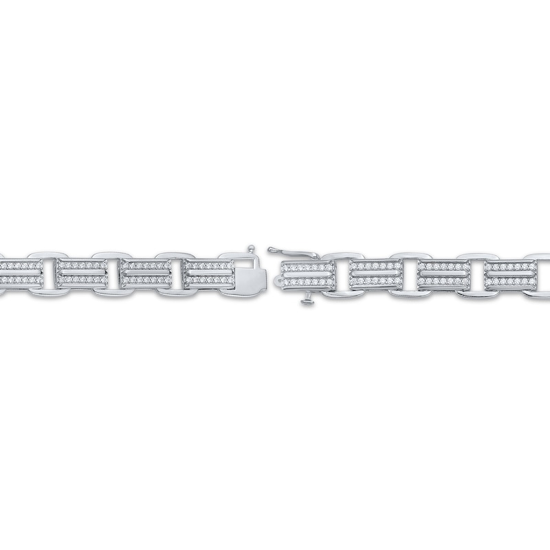 Main Image 2 of KAY Lab-Grown Diamonds Men's Link Bracelet 2 ct tw Sterling Silver 8.5"