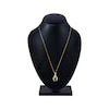 Thumbnail Image 4 of American Blue Sapphire & Diamond Flame Necklace 1/20 ct tw 10K Yellow Gold 18"