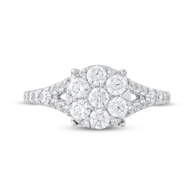 Main Image 3 of Adore Multi-Diamond Engagement Ring 7/8 ct tw 10K White Gold
