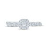 Thumbnail Image 3 of Round-Cut Diamond Halo Engagement Ring 1/4 ct tw 10K White Gold