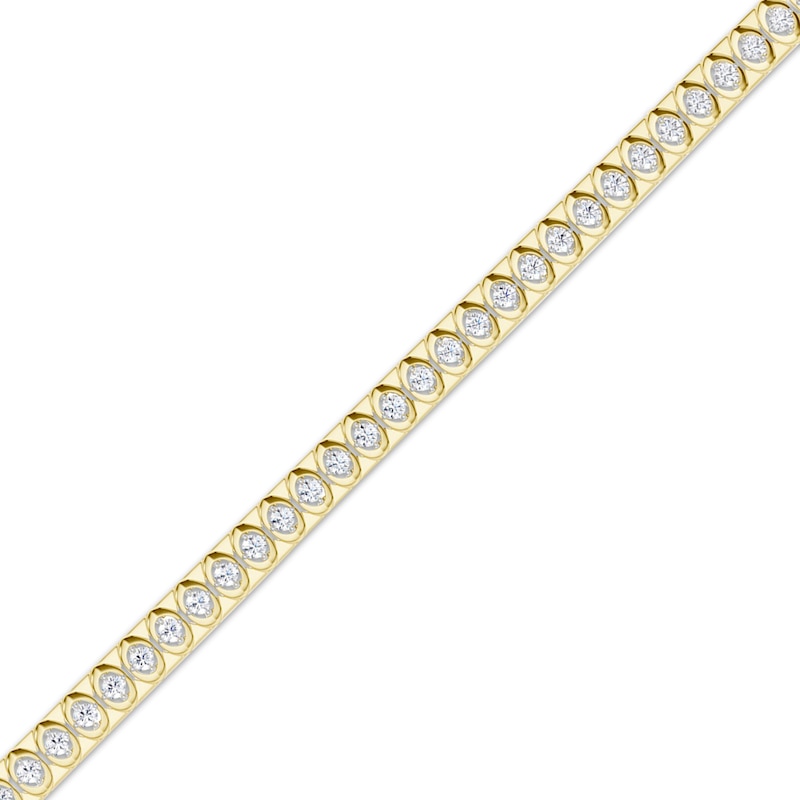 Main Image 2 of Men's Diamond Line Bracelet 2-1/2 ct tw 10K Yellow Gold 8.5"