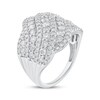 Thumbnail Image 2 of Diamond Multi-Row Wave Fashion Ring 2 ct tw 14K White Gold