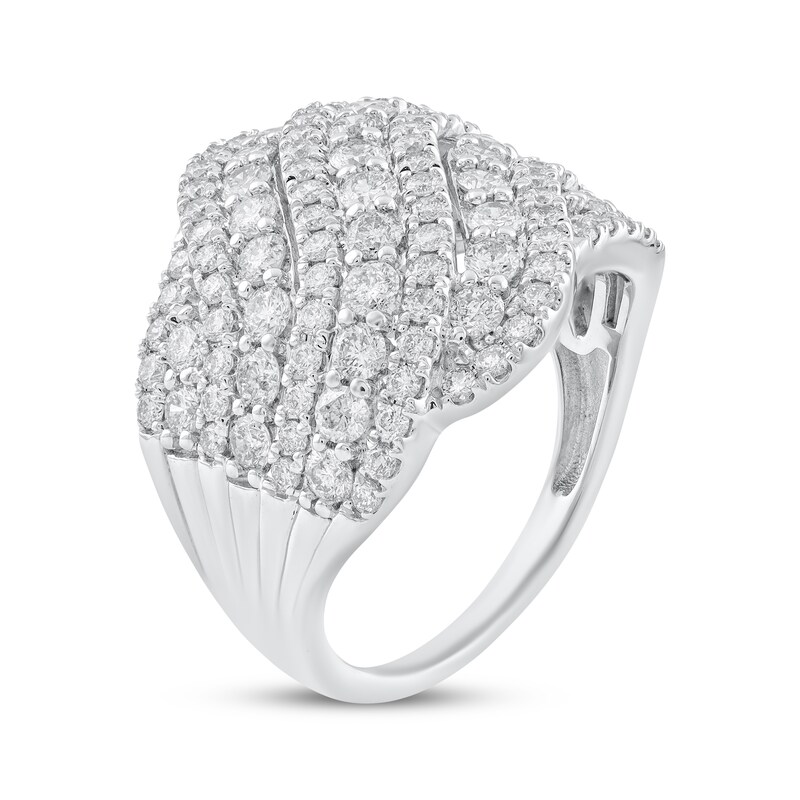Main Image 2 of Diamond Multi-Row Wave Fashion Ring 2 ct tw 14K White Gold