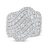 Thumbnail Image 3 of Diamond Multi-Row Wave Fashion Ring 2 ct tw 14K White Gold