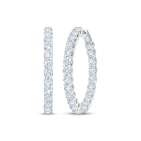 KAY Lab-Grown Diamonds Inside-Out Hoop Earrings 6 ct tw 10K White Gold
