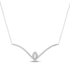 Thumbnail Image 1 of KAY Lab-Grown Diamonds Marquise-Cut Chevron Necklace 1/2 ct tw 14K White Gold 18"