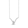 Thumbnail Image 2 of KAY Lab-Grown Diamonds Marquise-Cut Chevron Necklace 1/2 ct tw 14K White Gold 18"
