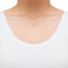 Thumbnail Image 4 of KAY Lab-Grown Diamonds Marquise-Cut Chevron Necklace 1/2 ct tw 14K White Gold 18"