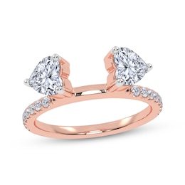 Adore Lab-Grown Diamonds Heart-Shaped Enhancer Ring 1 ct tw 14K Rose Gold