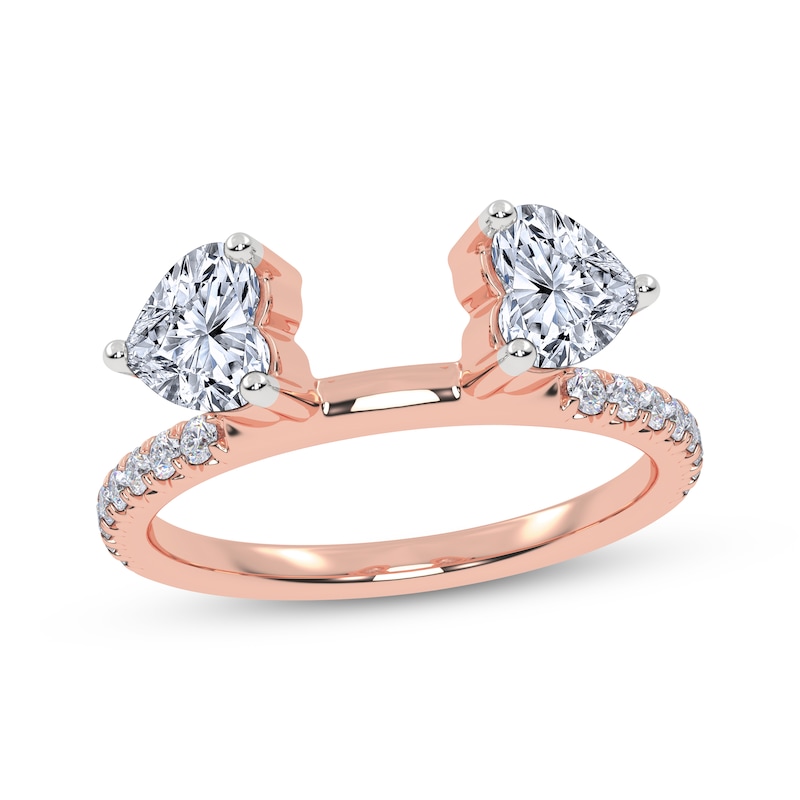 Main Image 1 of Adore Lab-Grown Diamonds Heart-Shaped Enhancer Ring 1 ct tw 14K Rose Gold