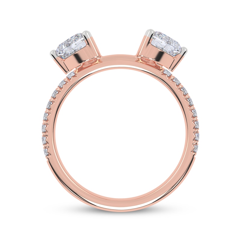 Main Image 3 of Adore Lab-Grown Diamonds Heart-Shaped Enhancer Ring 1 ct tw 14K Rose Gold