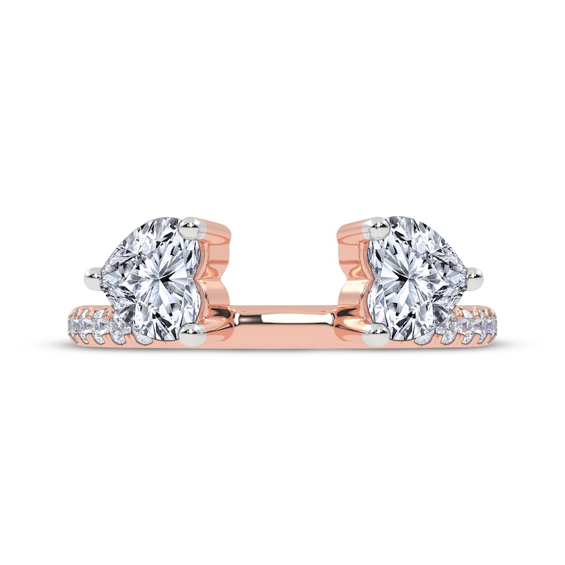 Main Image 4 of Adore Lab-Grown Diamonds Heart-Shaped Enhancer Ring 1 ct tw 14K Rose Gold