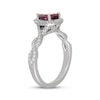 Thumbnail Image 2 of Neil Lane Pear-Shaped Garnet Engagement Ring 3/8 ct tw Diamonds 14K White Gold