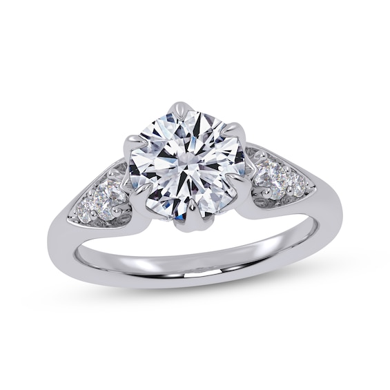 Adore Lab-Grown Diamonds Certified Round-Cut Engagement Ring 1-3/4 ct tw 14K White Gold