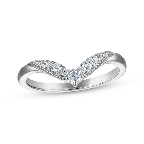 Adore Diamond Contour Anniversary Ring 1/6 ct tw 14K White Gold