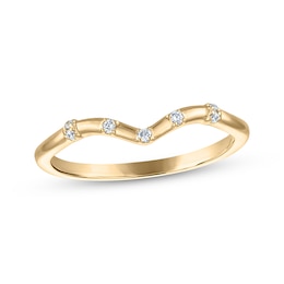 Adore Diamond Contour Anniversary Ring 1/20 ct tw 14K Yellow Gold
