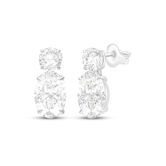 KAY Lab-Grown Diamonds Oval & Round-Cut Drop Earrings 8 ct tw 14K White Gold