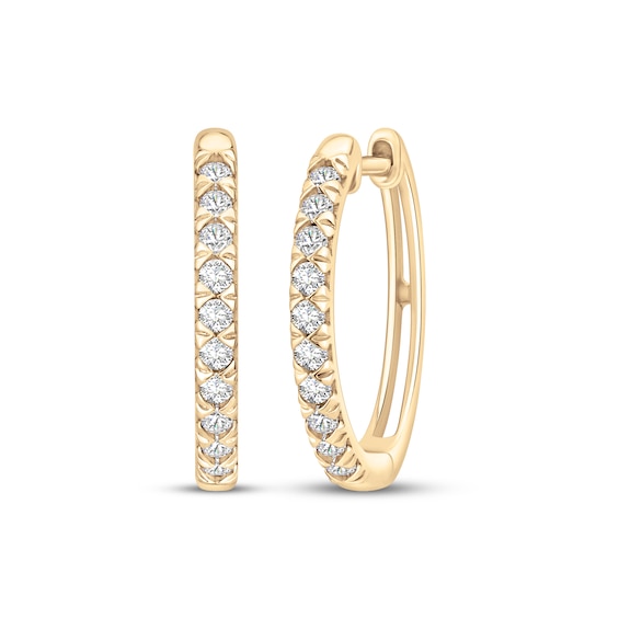 KAY Lab-Grown Diamonds Hoop Earrings 1/4 ct tw 10K Yellow Gold