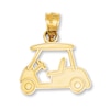 Golf Cart Charm 14K Yellow Gold