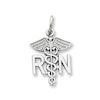 Nurse Charm 14K White Gold