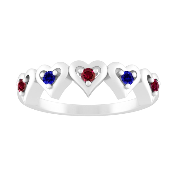 Birthstone Family & Mother's Heart Ring (2-5 Stones)