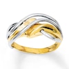 Dome Wave Ring 14K Two-Tone Gold