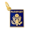 Thumbnail Image 0 of Passport Charm Blue Enamel 14K Yellow Gold