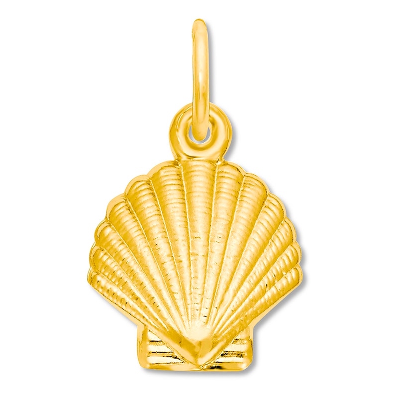 Sea Shell Charm 14K Yellow Gold