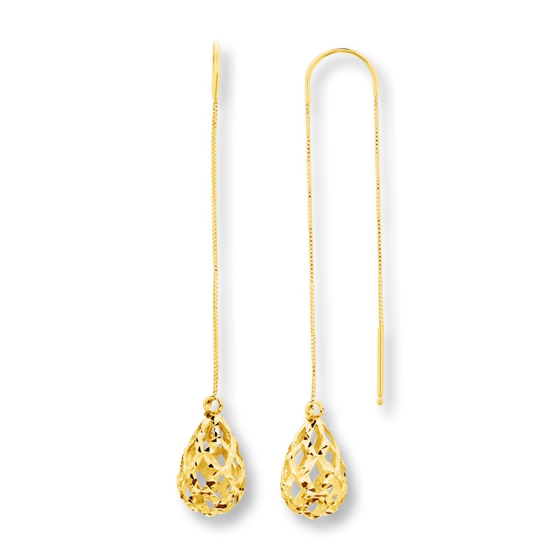 Main Image 1 of Threader Earrings 10K Yellow Gold