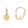 Thumbnail Image 1 of Heart Earrings 14K Yellow Gold