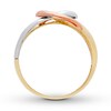 Loop Ring 10K Tri-Color Gold