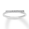 Textured Bar Ring 10K White Gold