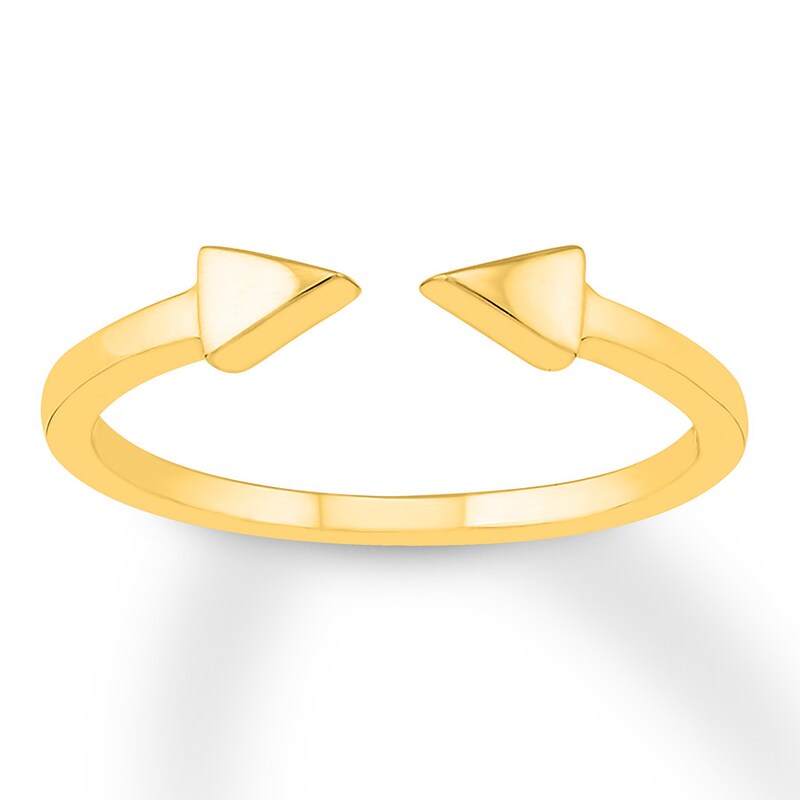 Main Image 1 of Triangle Deconstructed Ring 10K Yellow Gold