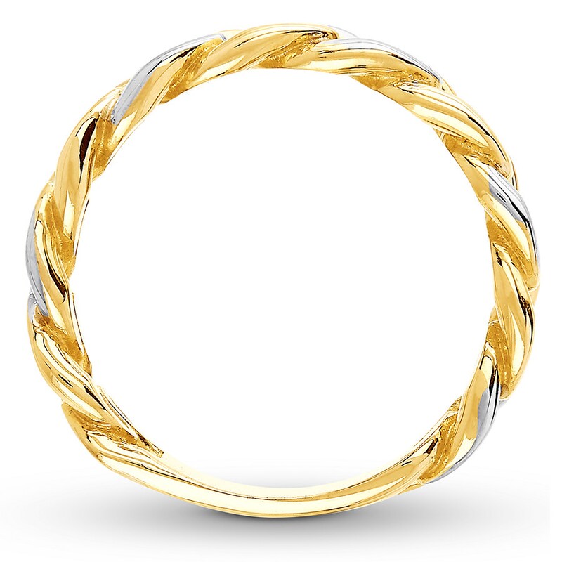 Chain Ring 10K Two-Tone Gold