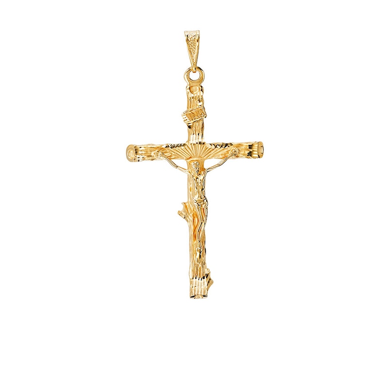 Main Image 1 of Crucifix Charm 14K Yellow Gold