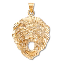Men's Lion's Head Charm 14K Yellow Gold