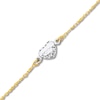 Thumbnail Image 0 of Heart Anklet 14K Two-Tone Gold 10"