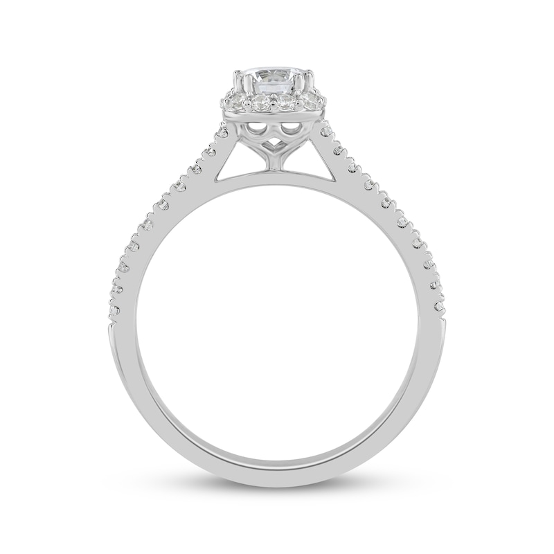 Lab-Created Diamonds by KAY Engagement Ring 3/4 ct tw Round-cut 14K White Gold