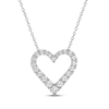 Thumbnail Image 1 of THE LEO Diamond Heart Necklace 3/4 ct tw 14K White Gold 19”